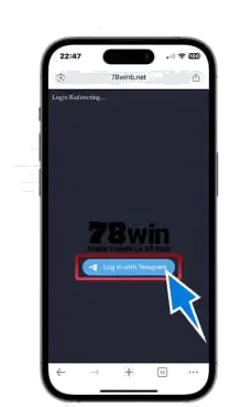 Bước 2: Chọn Log in with Telegram